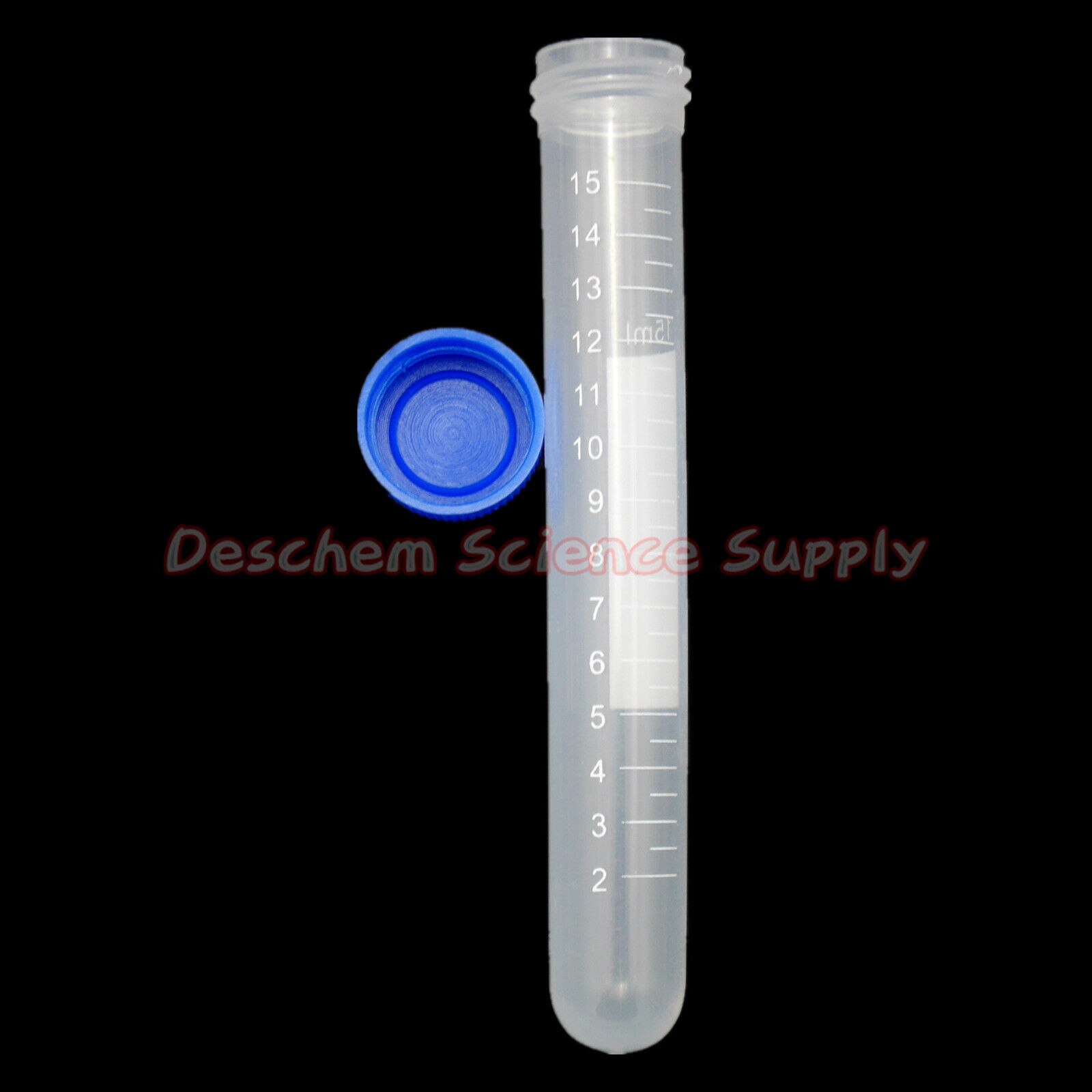 10pcs 15mL Plastic Centrifuge Test Tube With Screw Cap Round Bottom