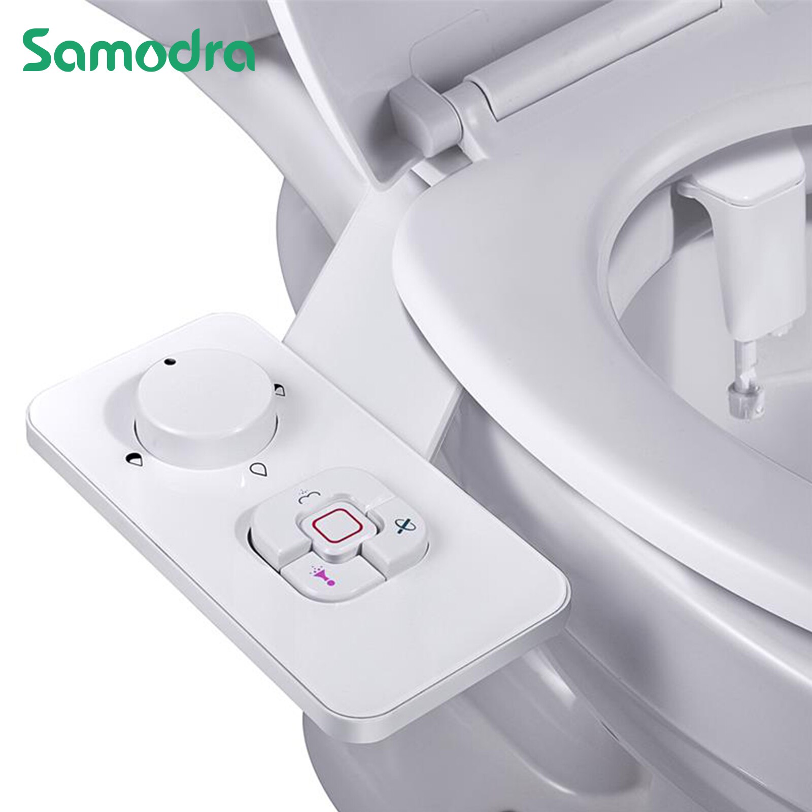 Samodra Wc Bidet Douche Ultradunne Bidet Toilet Seat Attachment Niet-elektrische Bidet Sproeier Dual Nozzles Frontale &amp; rear Wassen