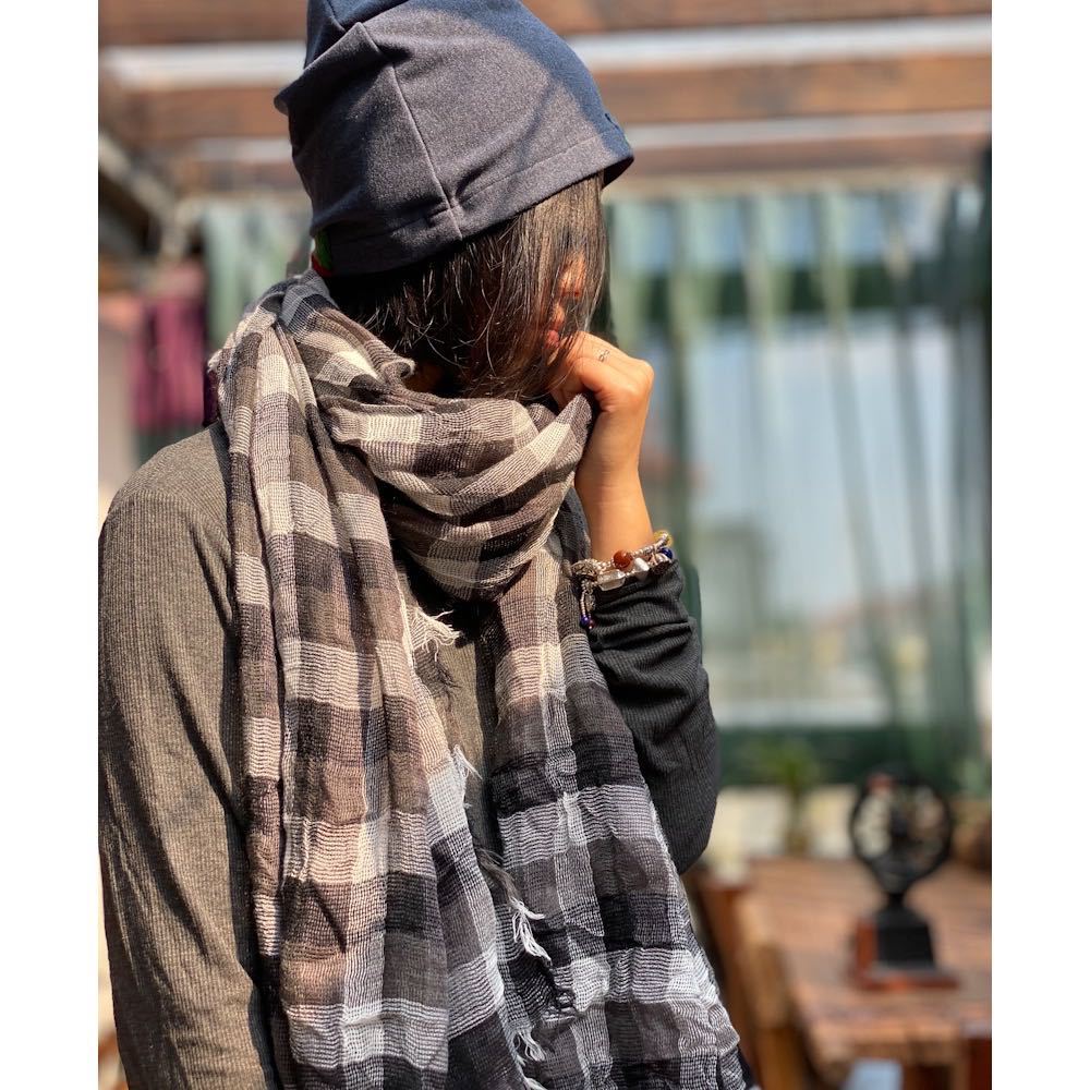 Women Autumn Winter Plaid Scarves Ladies Vintage Plaid Scarf Wraps Female Retro Tassel Scarves: Default Title