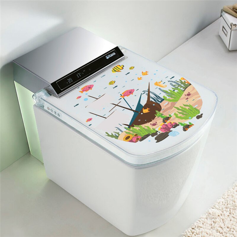 Undervands havfisk boble vægmærkater til badeværelse toilet butiksvindue boligindretning tegneserie dyr wallstickers pvc vægmaleri kunst