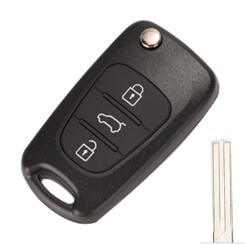 Jingyuqin 3 botones remoto clave Shell para HYUNDAI I30 IX35 para Kia K2 K5 las llaves del coche en blanco cubierta de la Caja: Gris / 3 Botones
