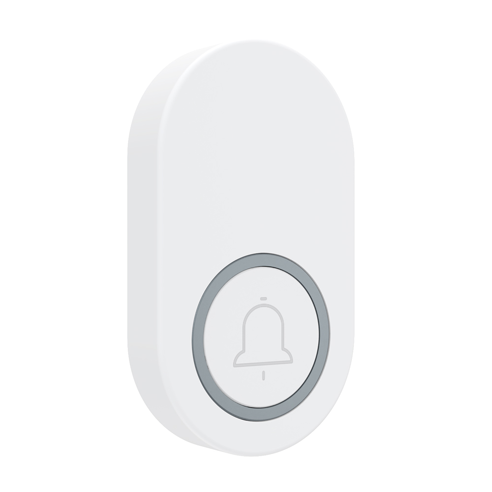 Hococa – sonnette extérieure sans fil, prise US/EU/UK, 60 chansons, mélodies, sonnette de porte de bienvenue étanche, sonnette d'appel à distance de 200m avec batterie: WHITE / LES USA
