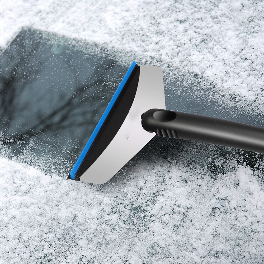 Rascador de hielo de acero inoxidable con mango de goma para coche de invierno, herramienta de eliminación de parabrisas, removedor de nieve para coche, Rascador de parabrisas