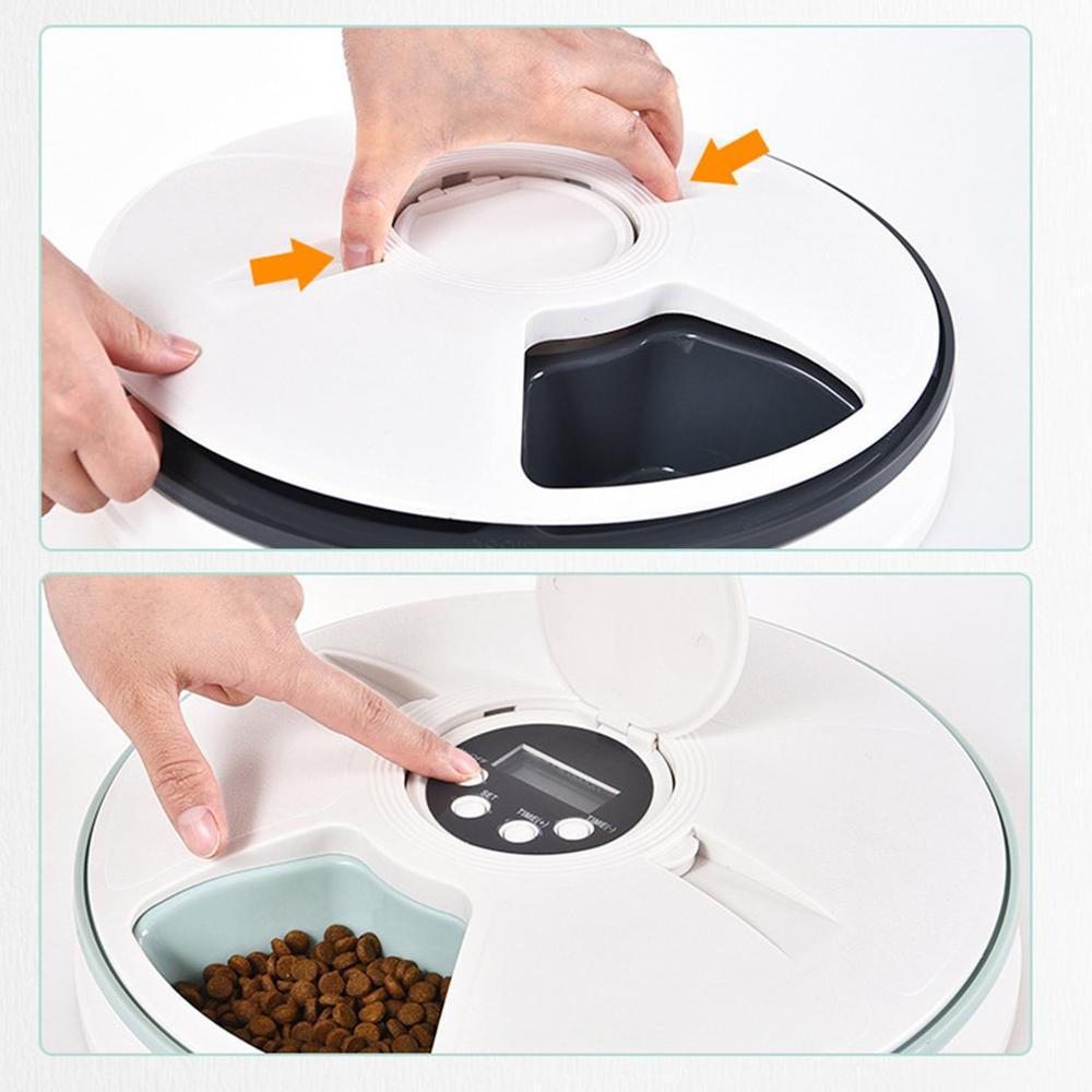 A closer look at Large Pet Feeder Stationary Trays Meals Per Hours