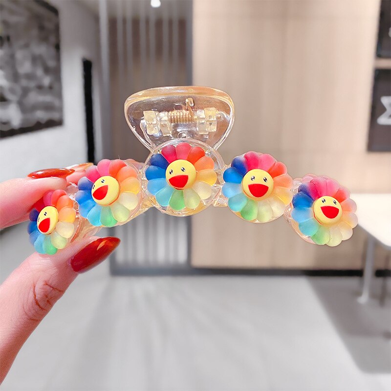 Cute Cartoon Shark Clips Transparent Hair Claws Fruit Hair Crab Clamps Girls Flower Headwear Kids Hair Clip Child Hair Accessory: 3