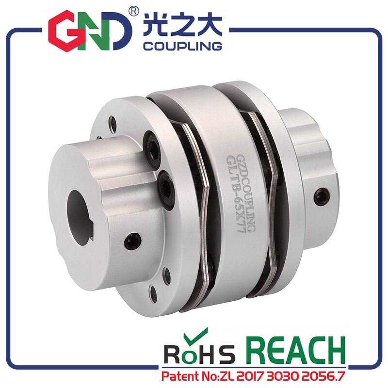 GND 8 tornillo de aleación de aluminio de alta rigidez paso tipo único diafragma keyway serie de acoplamiento del eje