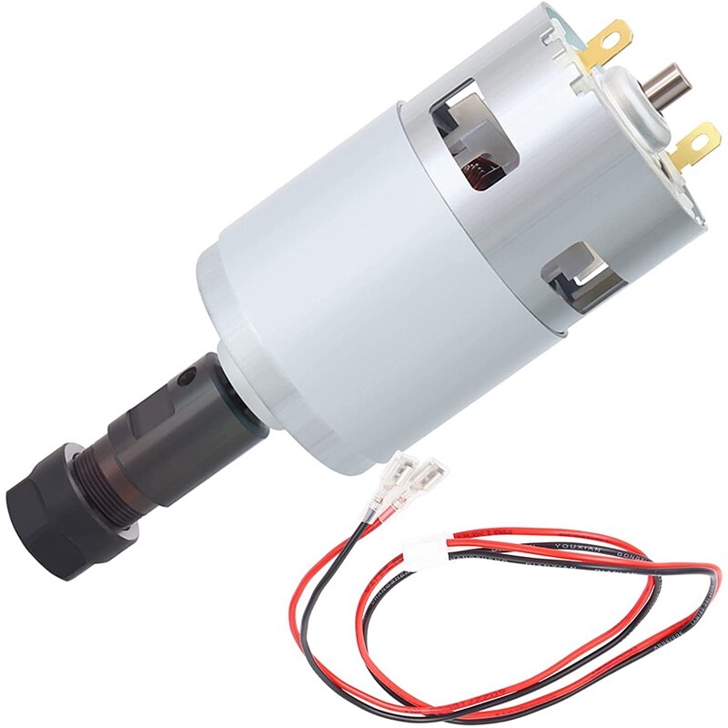 775 Spindle Motor with ER11 Collet &amp; Connection Line, 24V 20000 R/Min,Fit for CNC 3018 Series Carving Machine: Default Title