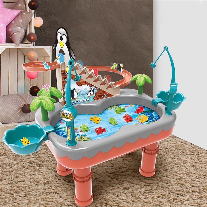 freundlicher Magnetischen Angeln Spielzeug eltern-Art-interaktive Pädagogisches Spielzeug Elektrische Pinguin Treppen Klettern Jungen Mädchen