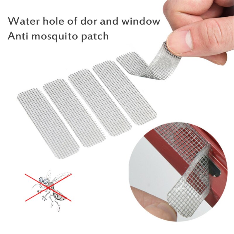 Mosquito Lijm Netto Reparatie Tape Netting Reparatie Tape Venster Reparatie Anti-Insect Deur Venster Mosquito Screen Patch 5Pc
