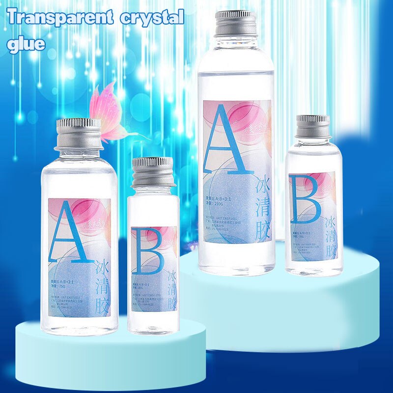 Kit de resina epoxi 3:1, endurecedor transparente de cristal con herramientas, mezcla fácil, suministros DIY para fundición de arte, proyectos de joyería XHC88