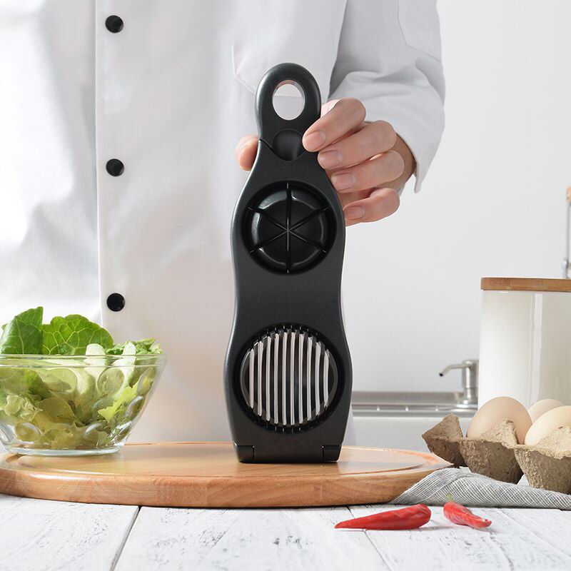 2 in 1 Stainless Steel Egg Slicers for Boil Eggs Egg Cutter Splitter Dividers Kitchen Gadgets JS22