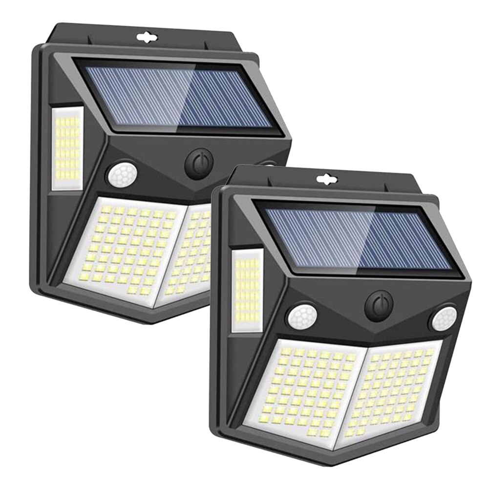 1/2pcs 160/260 LED Solar Light 3 Mode Motion Sensor Wall Lamp Waterproof Outdoor Lamps Lighting Control Pathway Yard Street Lamp: 2pcs 160LED
