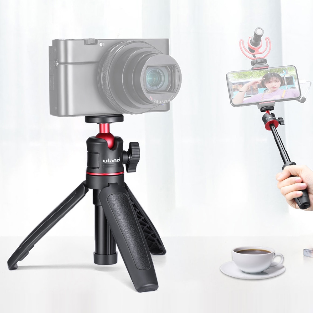 Ulanzi mt -08 mini stationær stativ &amp; håndholdt fotobeslag stativ 2- i -1 med fleksibel kuglehoved 1/4 tommer skruemontering