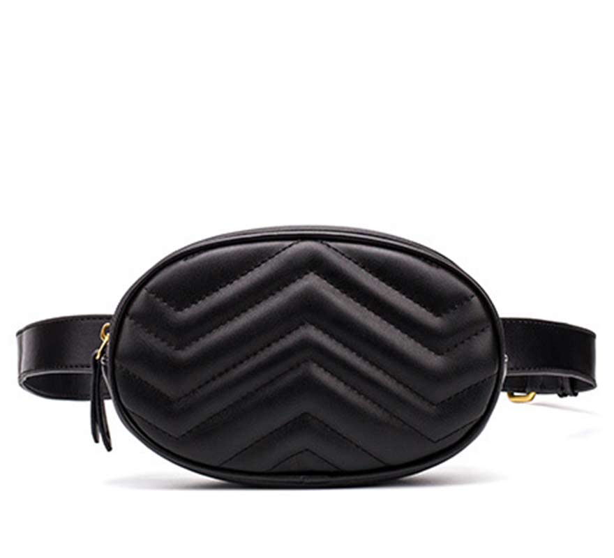 Casual schattige meisjes dames dames trendy ronde heuptas rits portemonnee creditcard verpakking muntzakje kleine tas: Zwart