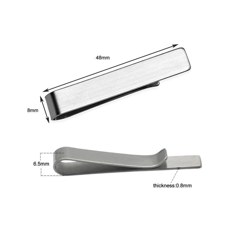 Goupille Simple de pince d'agrafe de fermoir de barre de cravate de ton d'acier inoxydable des hommes de luxe