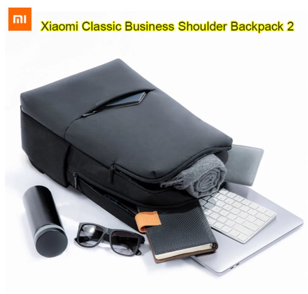 100% Originele Xiaomi Klassieke Zakelijke Schouder Rugzak 2 Waterdichte 5.6Inch Laptop Schoudertas Unisex Outdoor Reizen 18L