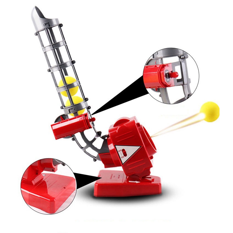 Kids Baseball Pitching Machine - Electronic Slow Pitch Toy for T-Ball & Softball Youth Training