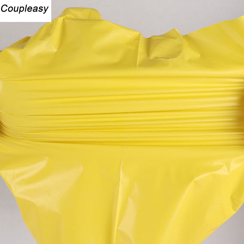 Bolsas de mensajería a prueba de polvo, sobres de plástico autoadhesivos para correo, color amarillo, 5 tamaños, 20 unidades