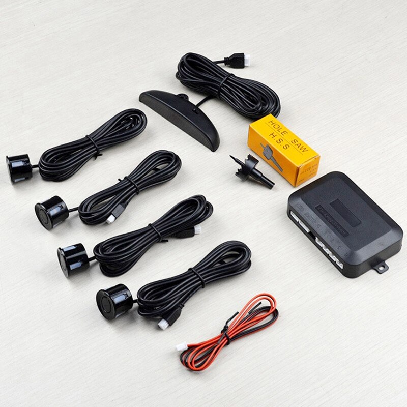 Smart Parktronic For Cars LED Display Detector System Backlight Reverse Parking Radars Monitor With 4 Sensors