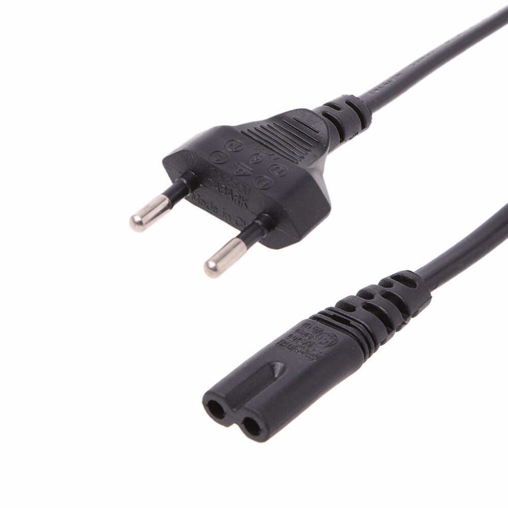 2-Zinke Stift AC EU Netzteil Kabel Blei Draht Energie Kabel Für Schreibtisch Laptop JU13