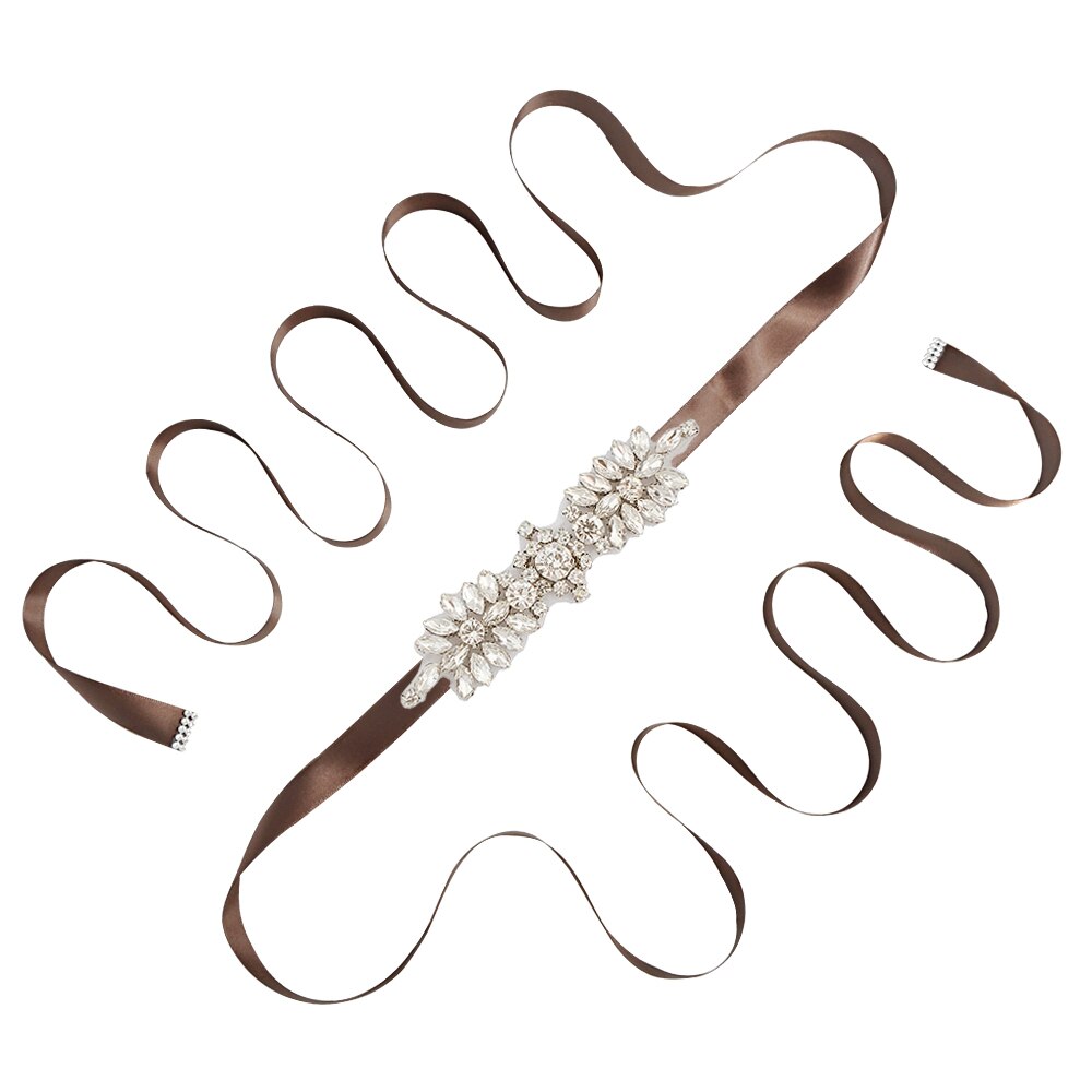 Steentjes Trouwjurk Riem Bruids Riem Trouwjurk Accessoires Bruiloft Riem Bruids Riem Bruidsmeisje Riem SCS49: brown