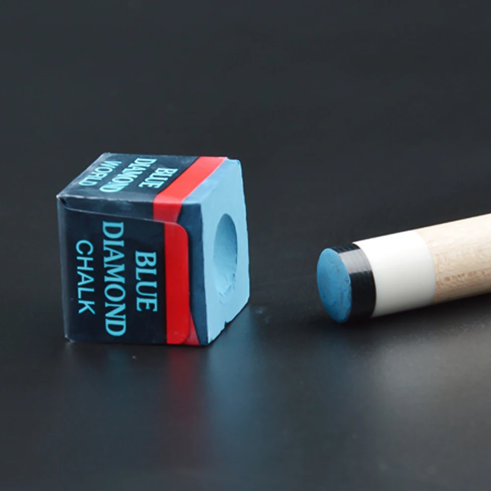 2Pcs Blue Diamond Blue Billiards Pool Snooker Cue Stick Chalks Billiard Accessories