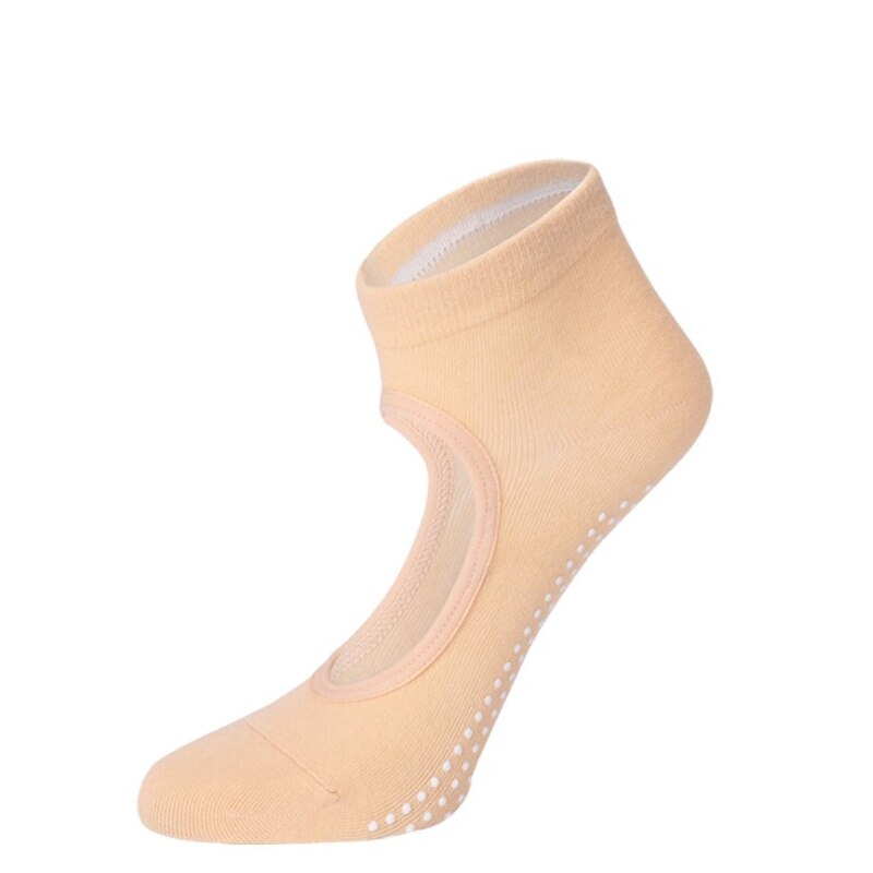 Calcetines antideslizantes de pilates para mujer, transpirables, para yoga, tobilleros para Ballet, baile, gimnasio y fitness: YELLOW