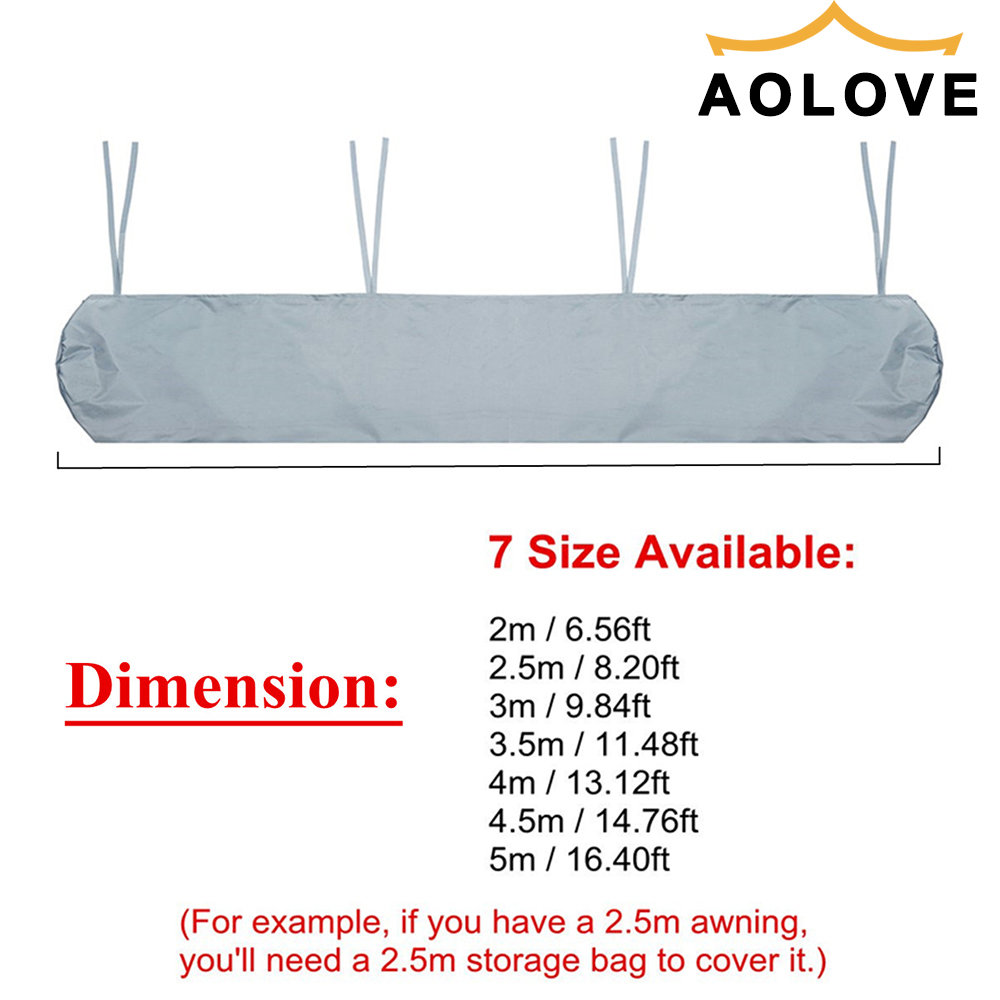 7 Maten Patio Luifel Protector Cover Patio Tuin Regen Schuur Opbergtas Regenhoes Intrekbare Rolluik Luifel Stofkap