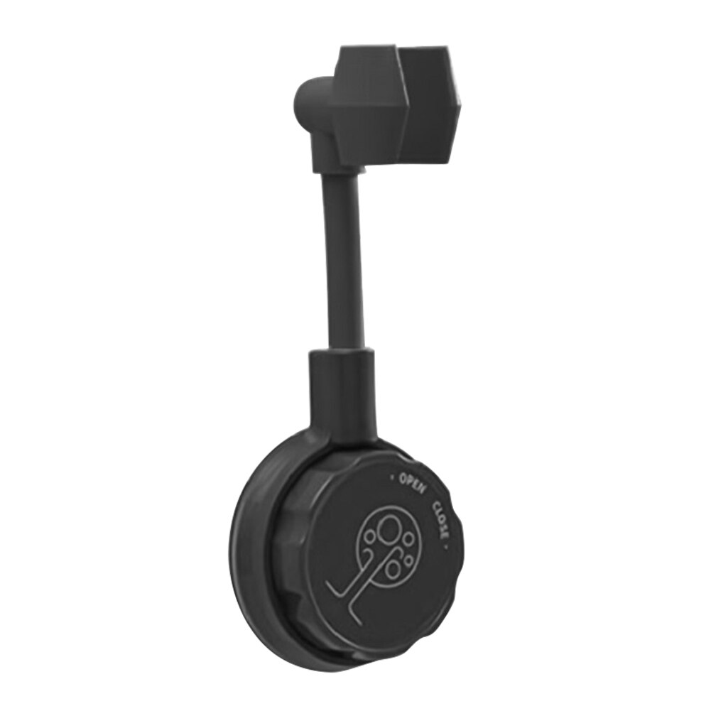 Naadloze douchekop vaste basis haak punch gratis douche montagebeugel houder verstelbare wandmontage badkamer accessoires: Zwart