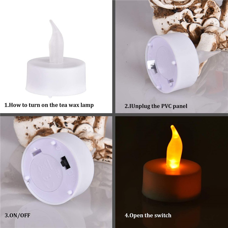 Flameless LED Tea Light Candles Flickering Lights Bulb Decoration Home Party Festival Wedding Anniversary Party