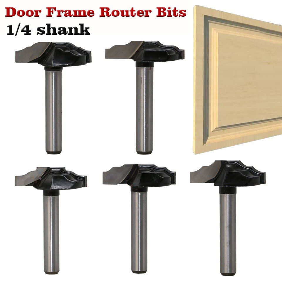 1 pc 1/4" Shank Woodworking Door Frame Router Bits for wood carbide lassical door cabinet bits Engraving Milling Cutter