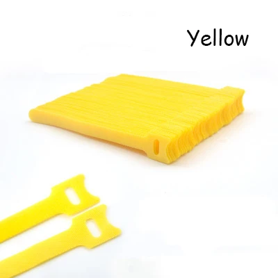 20 Stuks 15/20 Cm Herbruikbare Nylon T-Vormige Klittenband CableTie Zelfklevende Kabelbinder Fastener Tape voor Kabel Management Tape: 10mm / Black