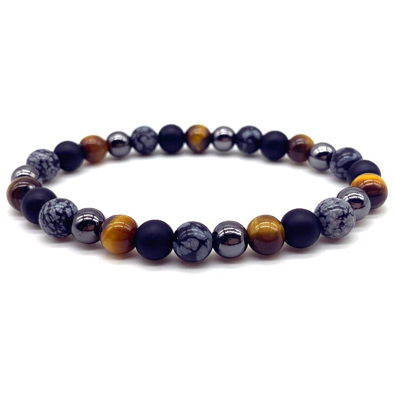 Trend Men Bracelet 8MM Natural Stone Handmake Bracelet For Men Jewelry: 4