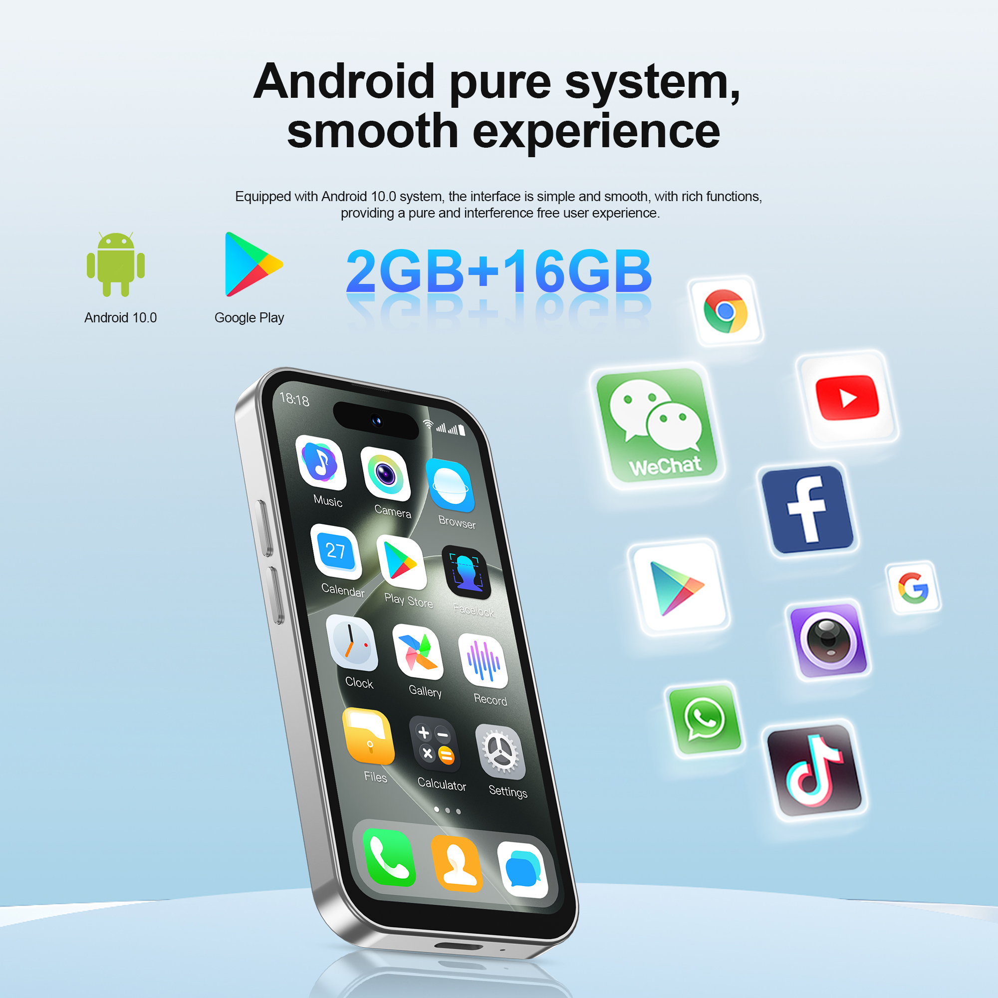 SmartWatch SERVO S16 Mini Smartphone 3G WCDMA Android 10-System Dual SIM bereithalten WIFI Bluetooth 4.0" HD Kleine Mobiltelefone