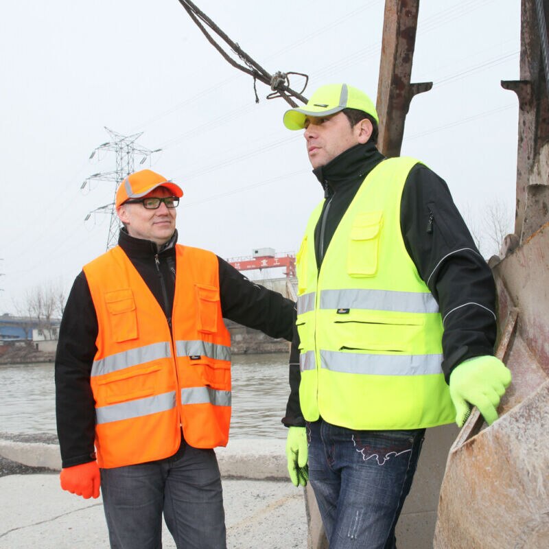 Justerbar udendørs reflekterende baseballkasket hat arbejdstøj tekstureret sikkerhedshat hovedbeskytter fluorescerende orange og gul