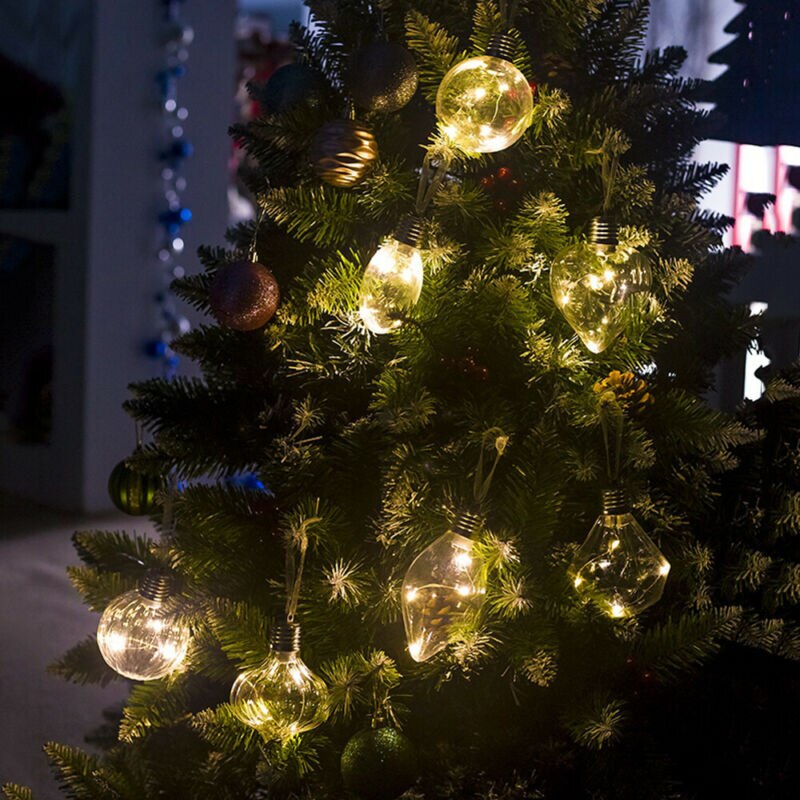 Battery Warm White Christmas Tree Decor Hang Lights Lamp Xmas Party Home Decor