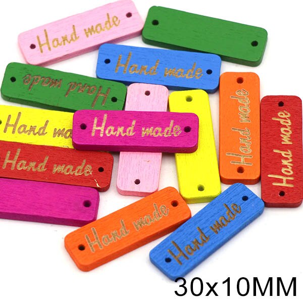 50Pcs Red Heart Decorative Button 2-Holes Wooden Buttons for Clothing Love Craft Supplies DIY Bags Sewing and Needlework 15x13mm: 08