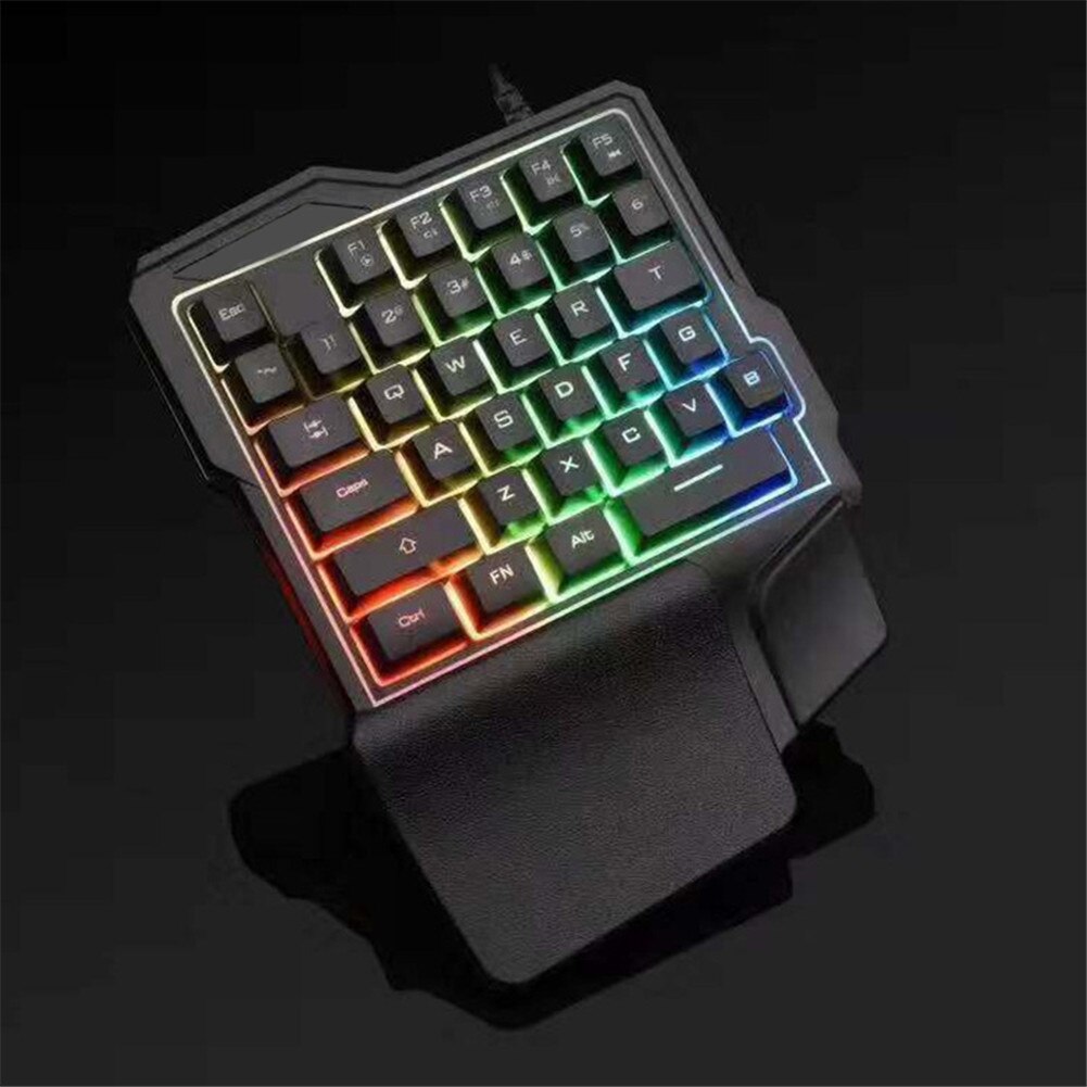 One Hand Gaming Keyboard Half Keyboard Small Gaming Keyboards with Backlight GDeals
