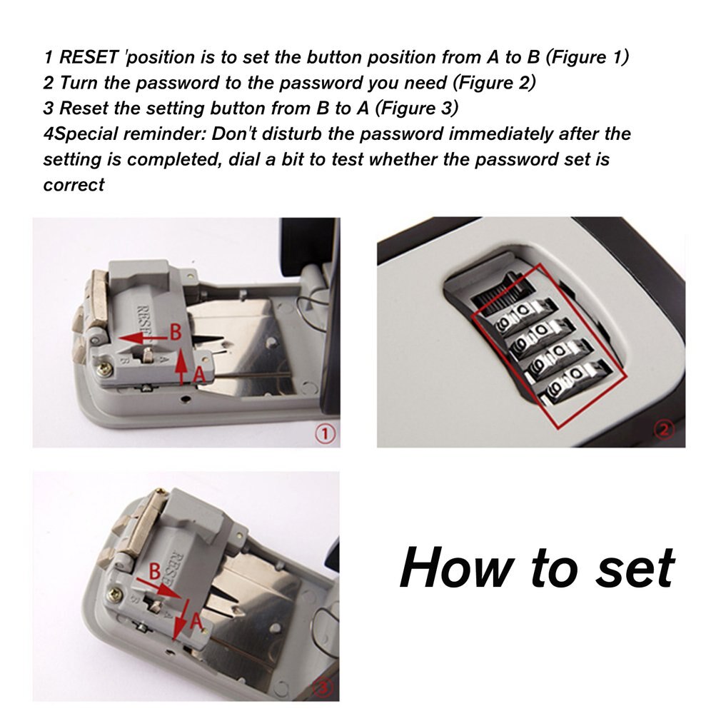 Alloy Code Lock Key Box Keysafe Password Security Code Lock Travel Security Padlock Key Storage Password Boxes