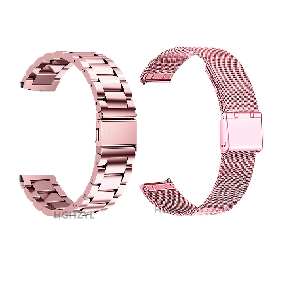 Milanese pulseira de metal para amazfit gts bip s gtr 42mm banda inteligente pulseira de aço inoxidável para huawei relógio gt 2 42mm pulseira