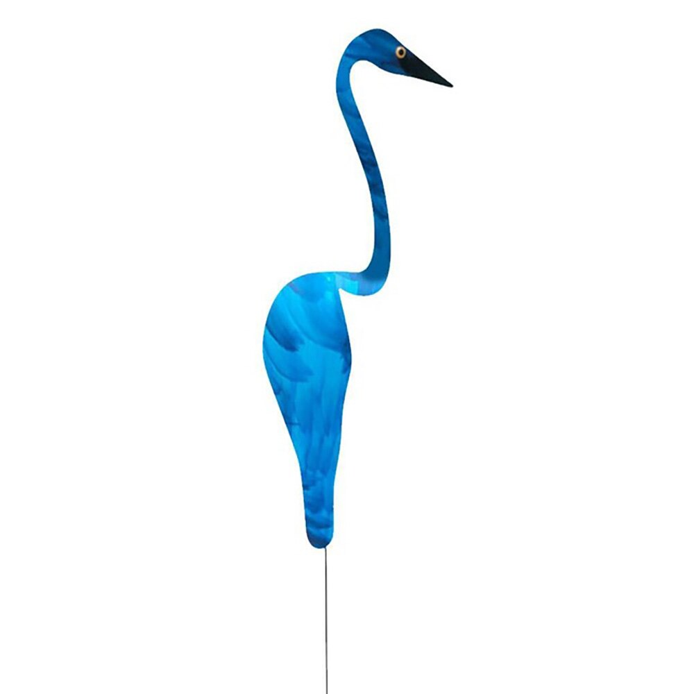 Flamingo Swirling Bird Metal Dynamic Decorative White Duck Spin The Breeze Lawn Art Ornaments Home Garden Decoration: Blue
