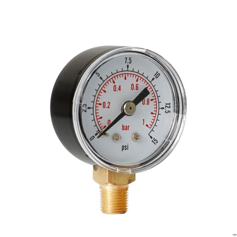 Noggrannhetsklass 2.5%  tryckmätare 40mm ratttryck 1/8 &quot; bspt vertikal 15,30,60.100,160 200, 300 psi &amp; bar