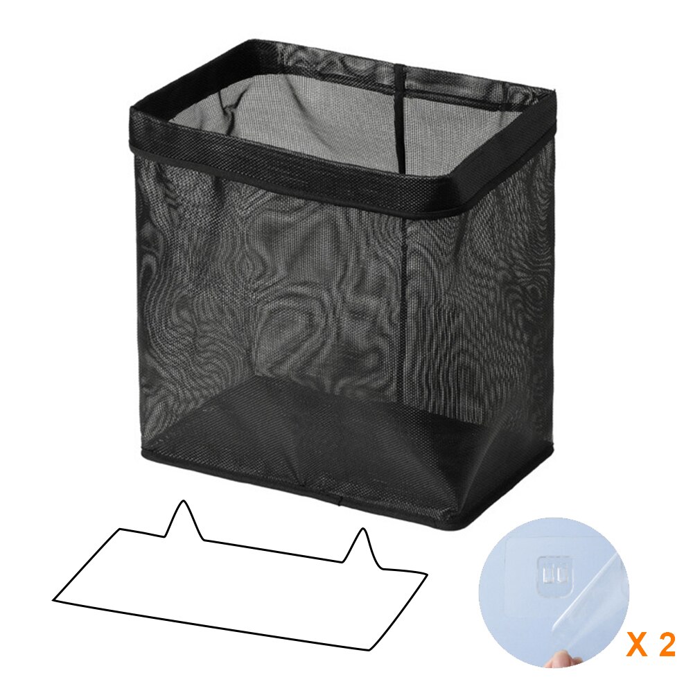 Portable Wall Hanging Laundry Basket Underwear Socks Barrel Bucket Clothing Storage Bag Foldable Bathroom Laundry Organizer: A - Black