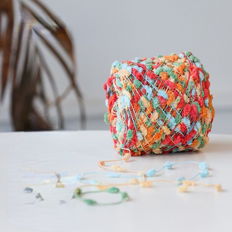 Original Mixed Color Wool Colored Dots, Bean Yarn, Wool Ball, Woven Scarf, Coat, Sweater, Handmade Yarn Material,