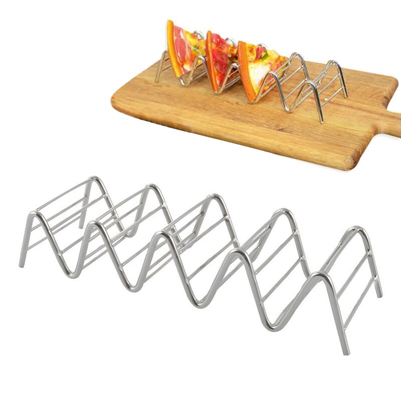 Support à Tacos en acier inoxydable, 4 ou 5 coques dures ou molles, support à aliments mexicain, style plateau de camion à Tacos pour Pizza