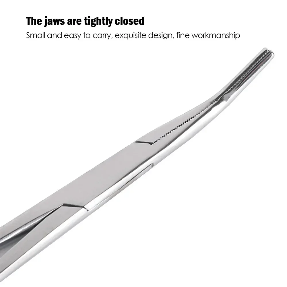 Roestvrij staal gebogen punt en rechte punt pincet Vergrendelingsklemmen Hemostatische arteriële pincet Klem Vishaaktang
