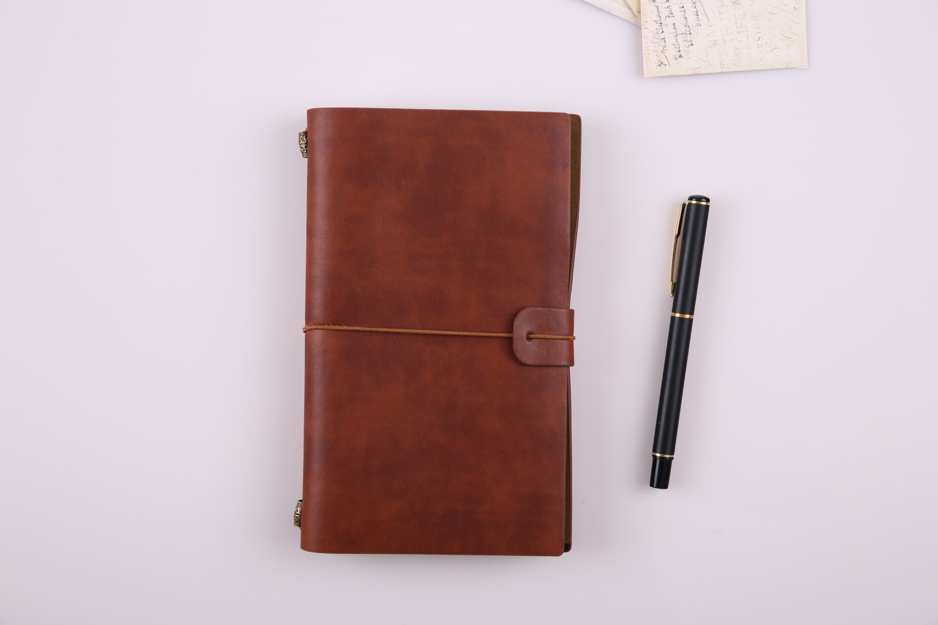 A5 A6 PU Leather Notebook Handmade Vintage Diary Journal Sketchbook Planner TN Travel Notebook Cover: Brown / A5