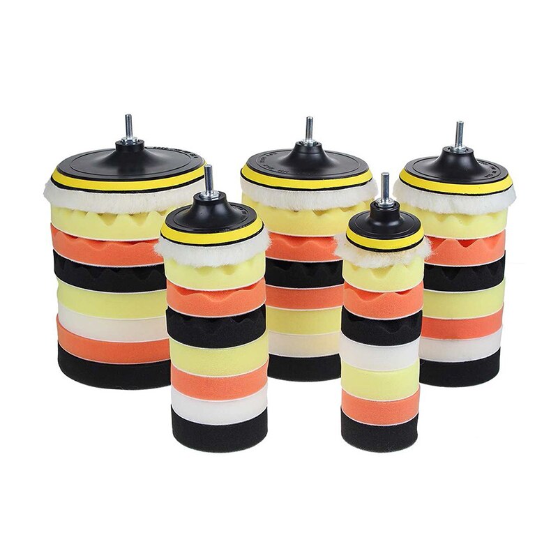 3''4''5''6''7'' 10 sztuk tarcza polerska zestaw nici ścierne gąbka polerowanie samochodów zestaw nakładek robić polerowania samochodu wiertarka adapter akcesoria samochodowe