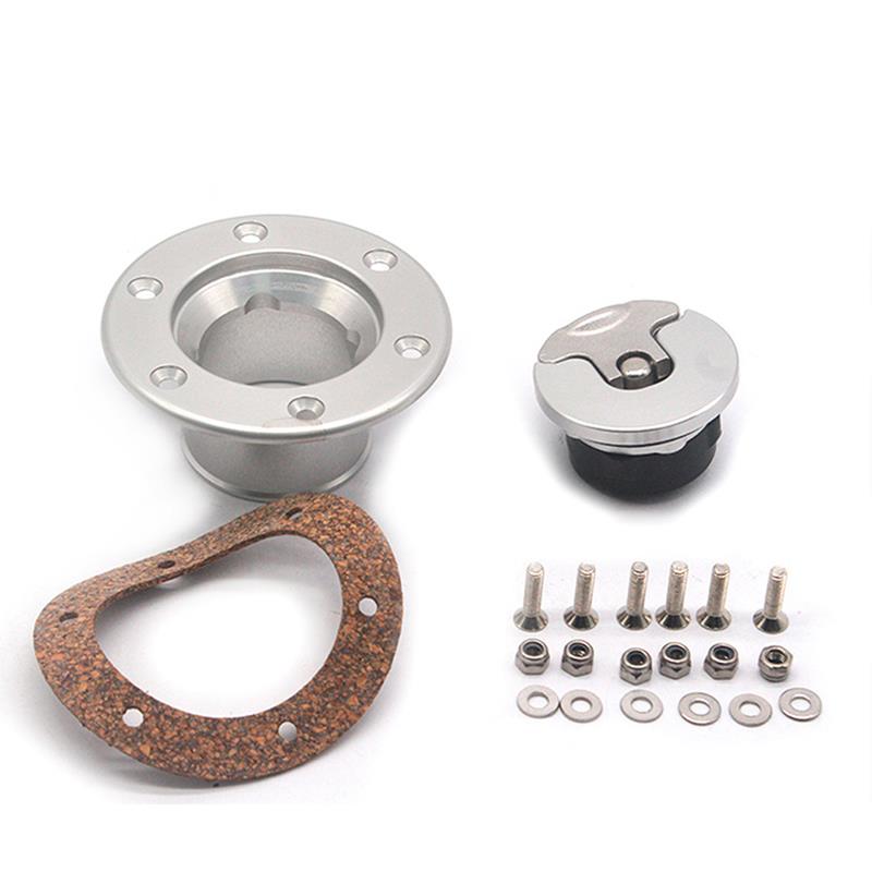 Aluminum Billet Fuel Surge Tank / Fuel Cell Cap Flush Mount 6 Bolt Mirror Polished Opening SLYXG01: Default Title