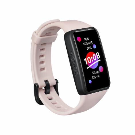 Huawei-pulsera inteligente Honor Band 6, reloj con pantalla táctil AMOLED a Color de 1,47 pulgadas, SpO2, para natación, ritmo cardíaco, sueño y siesta, estrés, novedad: pink